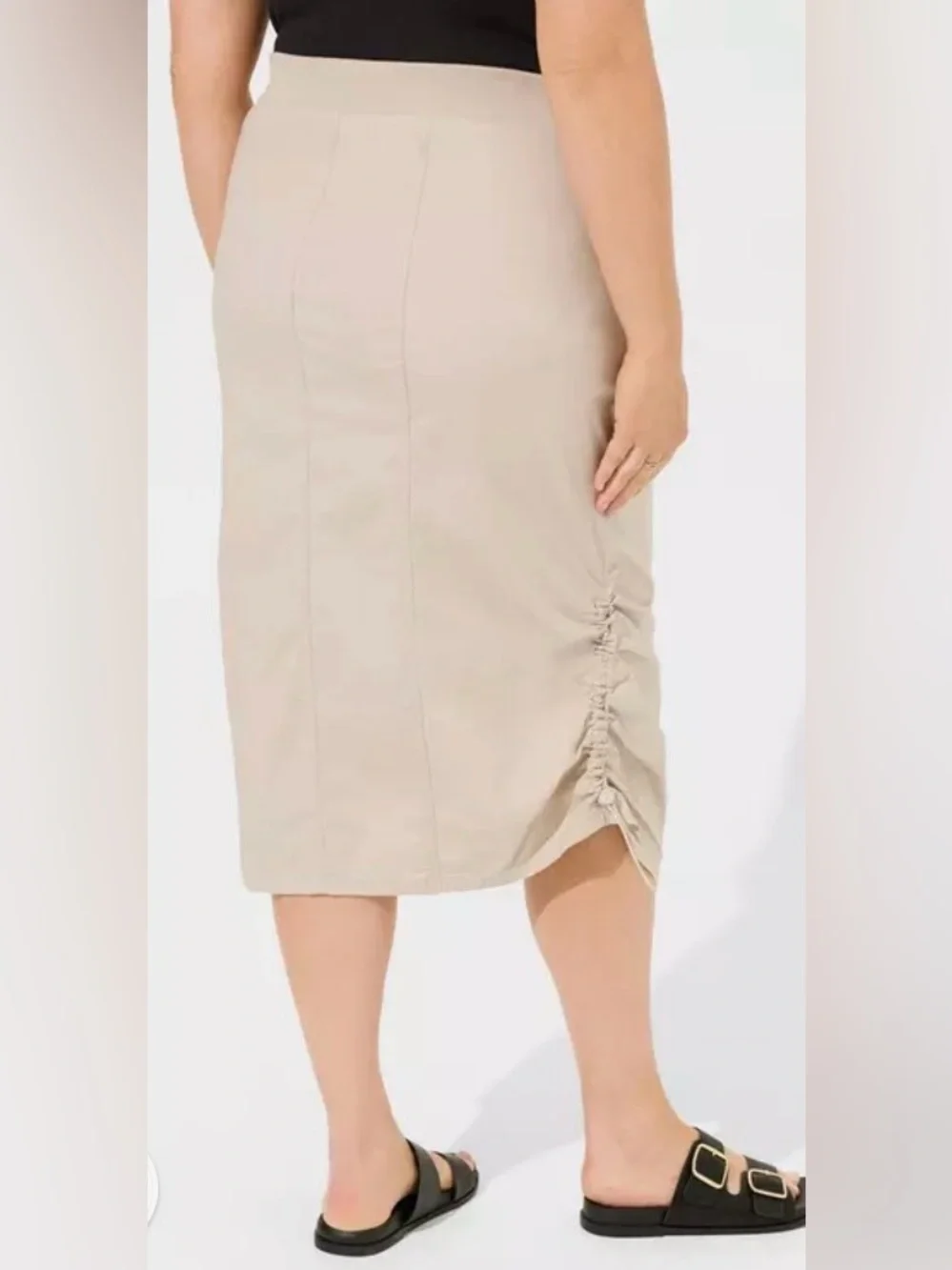 Torrid Maxi Poplin Cargo Skirt - Beige - Torrid Size 00 - 10 -